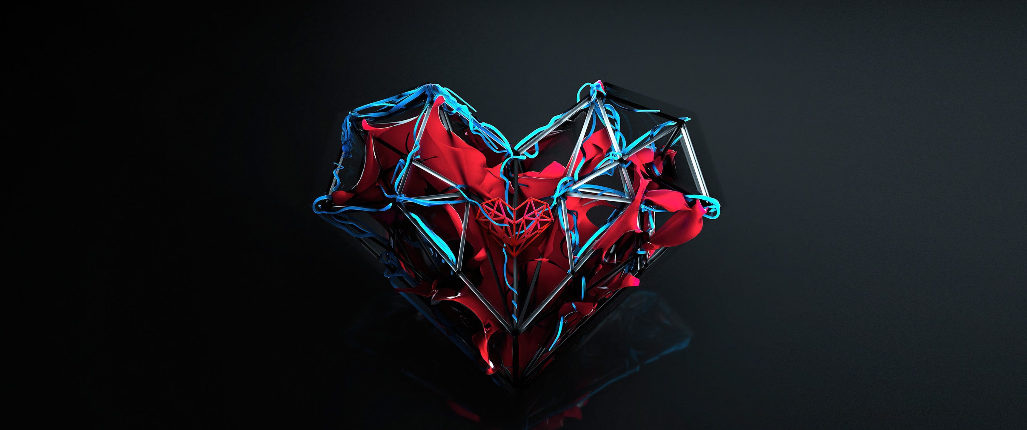 Love Heart Wallpaper 4k Dark Aesthetic