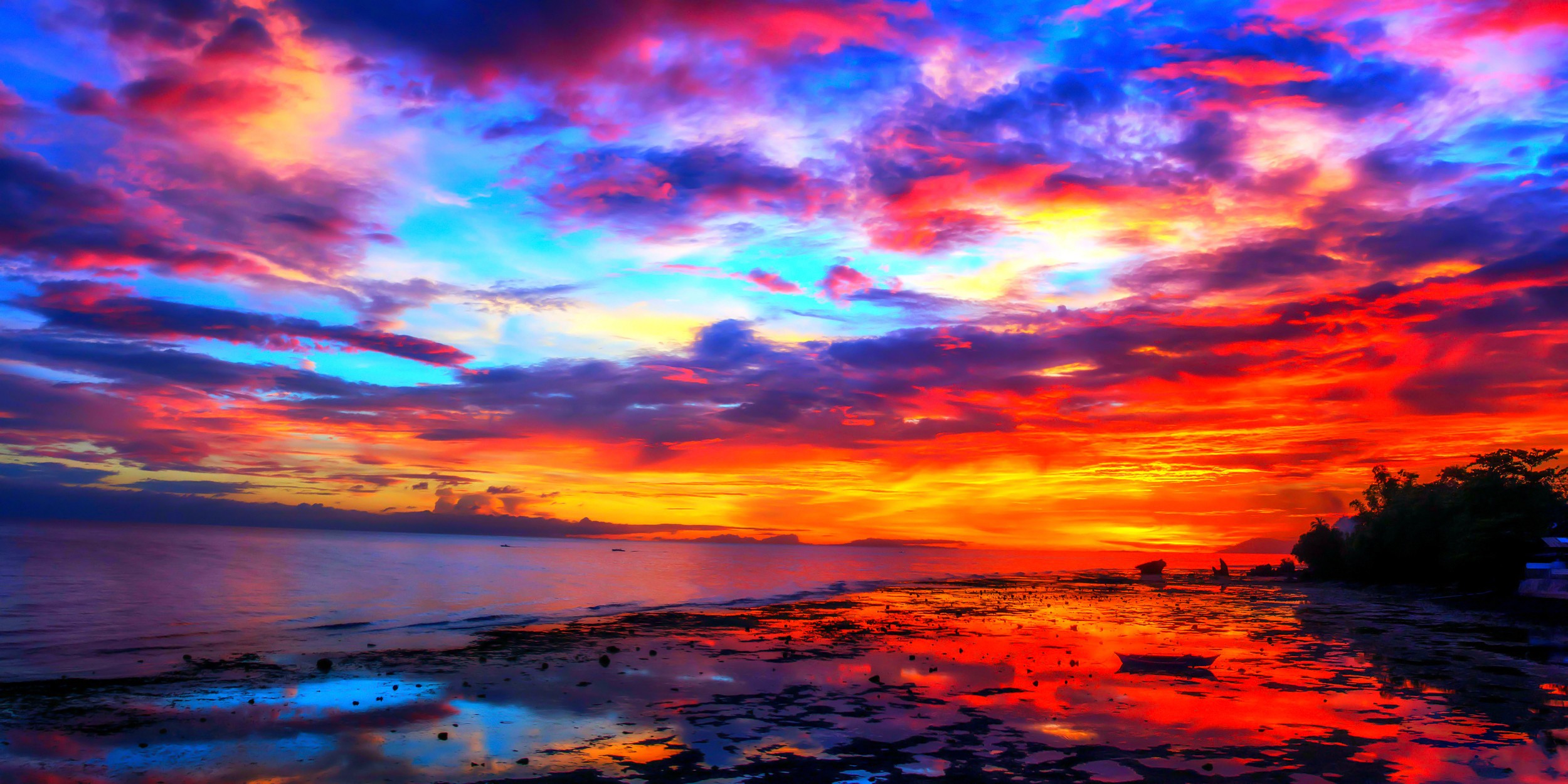  Free Download Sunsets Fiery Sunset Colorful Skies Ocean Sky Colors By 