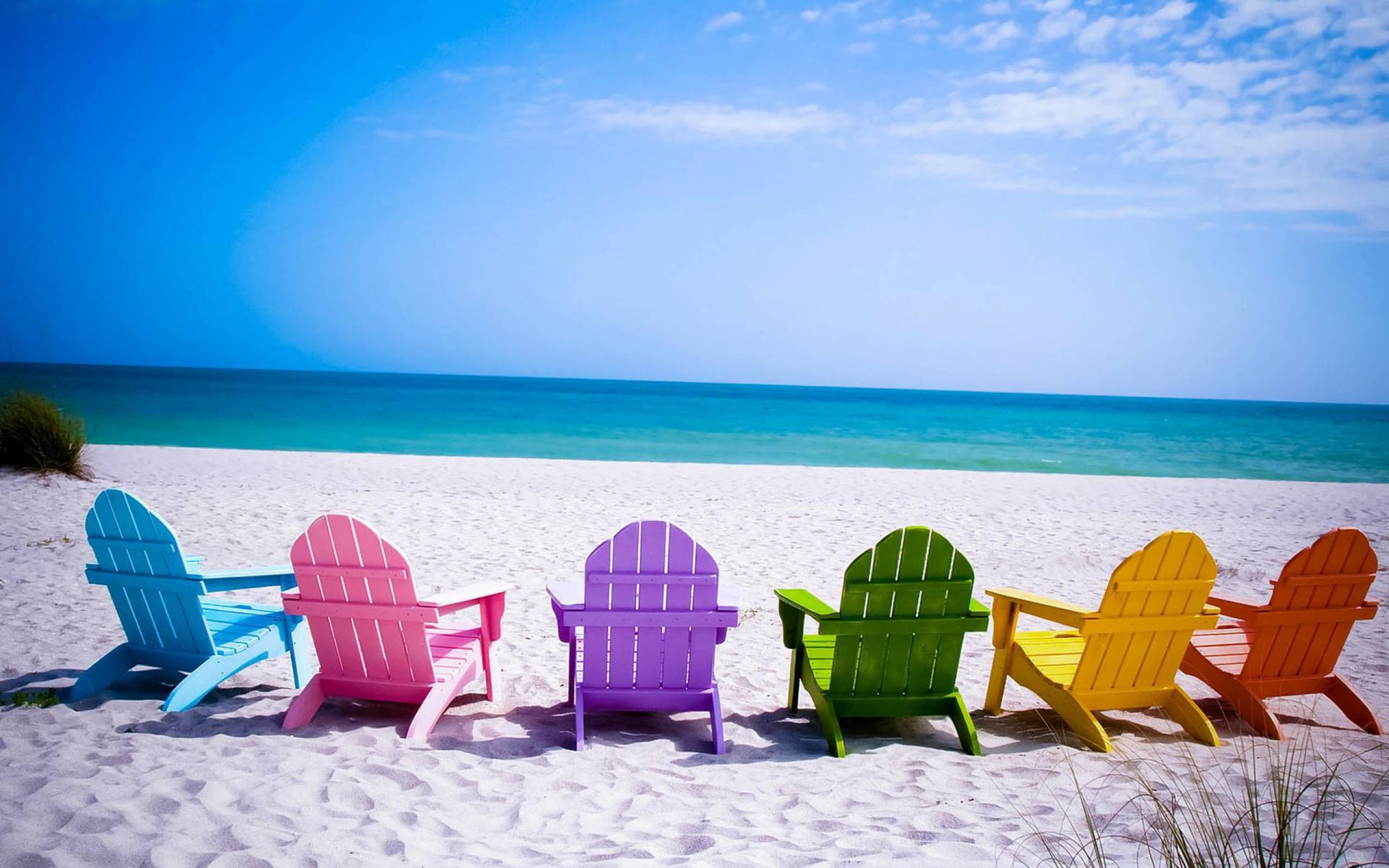 Summer Beach Chairs HD Wallpaper For Desktop Mobile