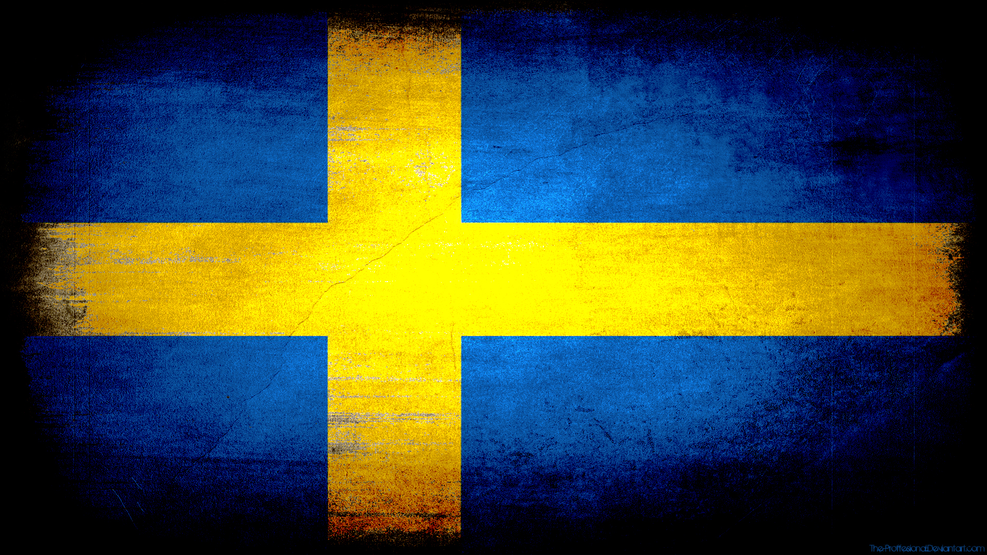 Sweden Flag Grunge Wallpaper By The Proffesional