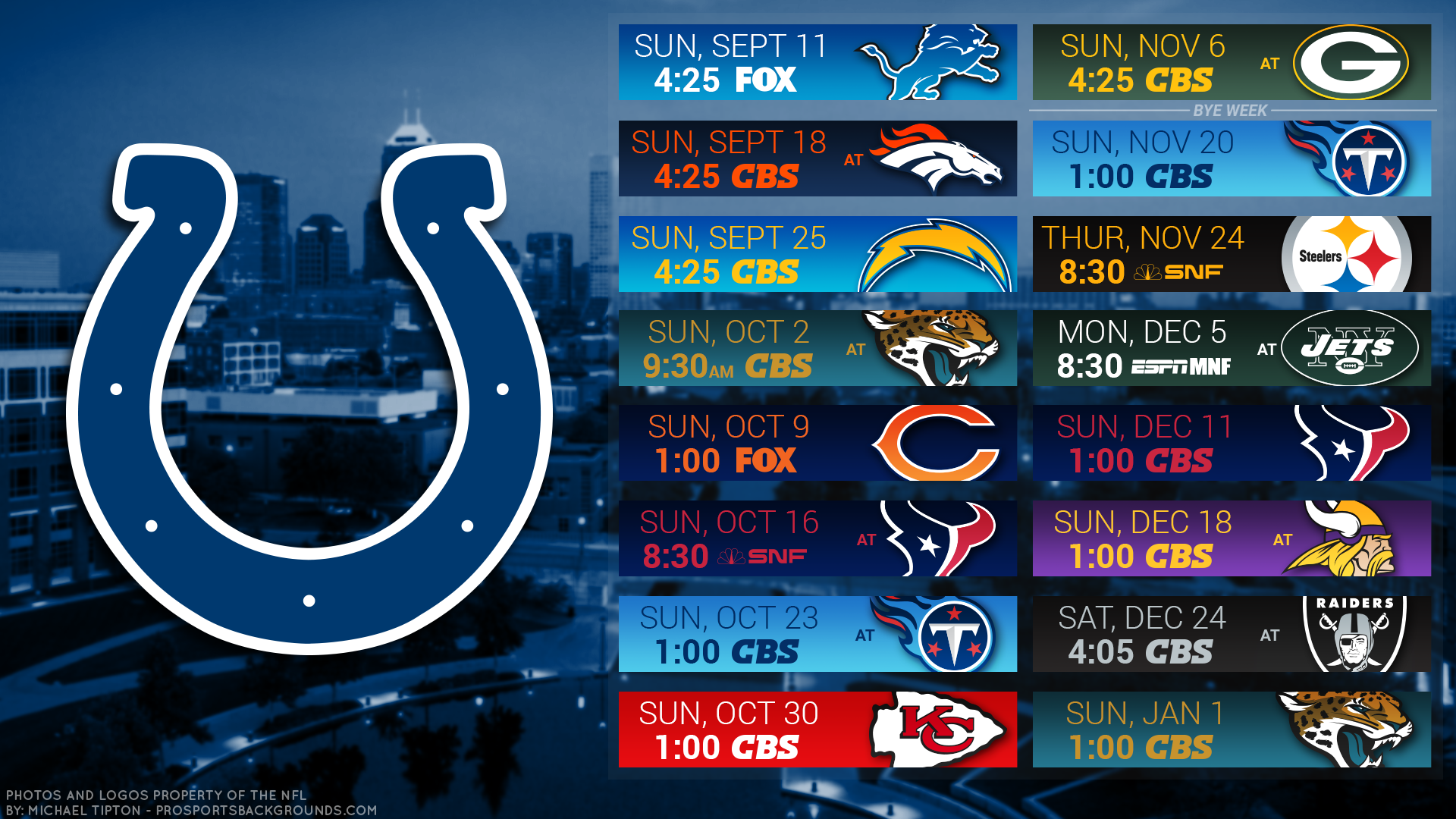 2016 Colts Schedule - Desktop Wallpapers on Behance