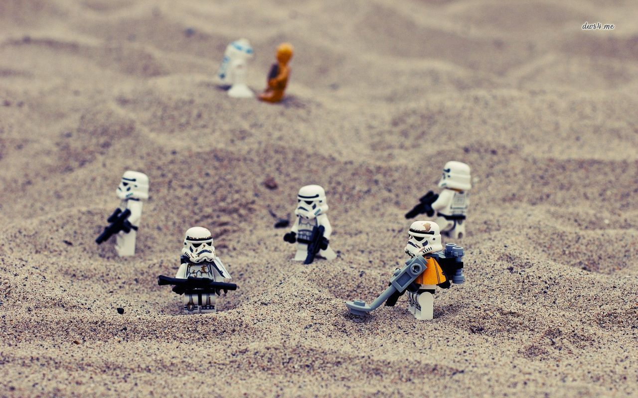 Lego Stormtroopers in the sand wallpaper   Funny wallpapers   26569