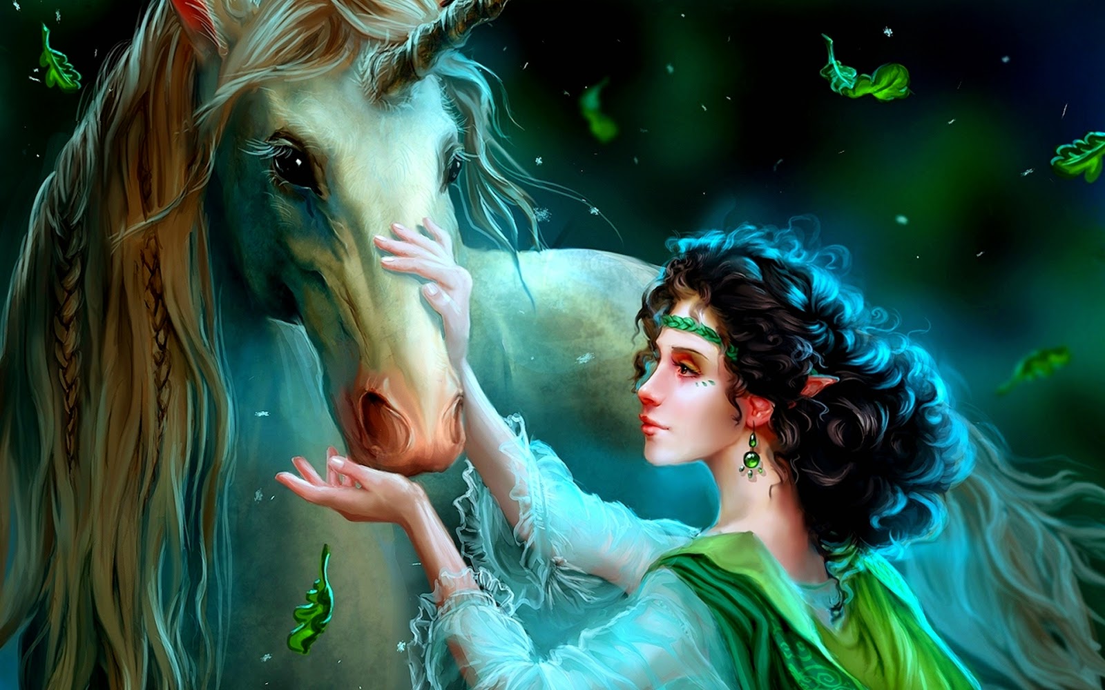 Princess With Unicorn Horse Fairy Tale Story Image For