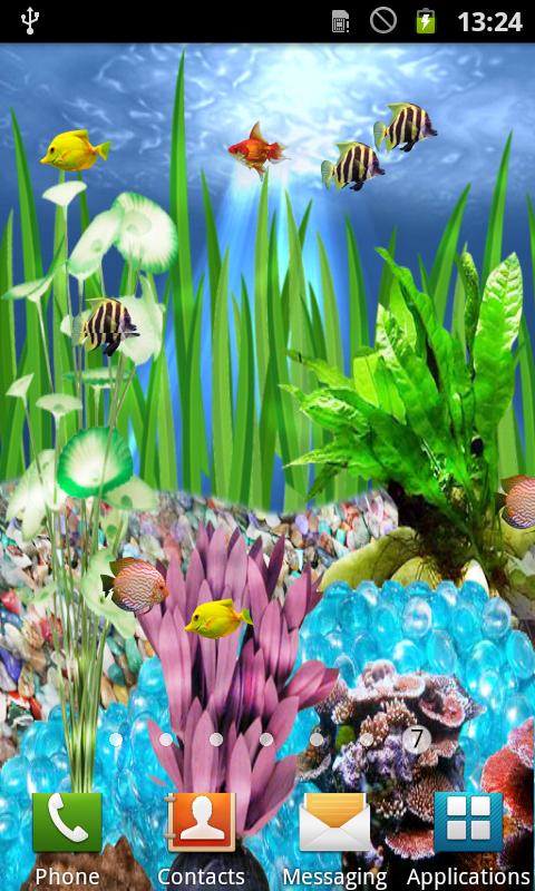 Animated Fish Aquarium With Water Rippling And Swimming Read More