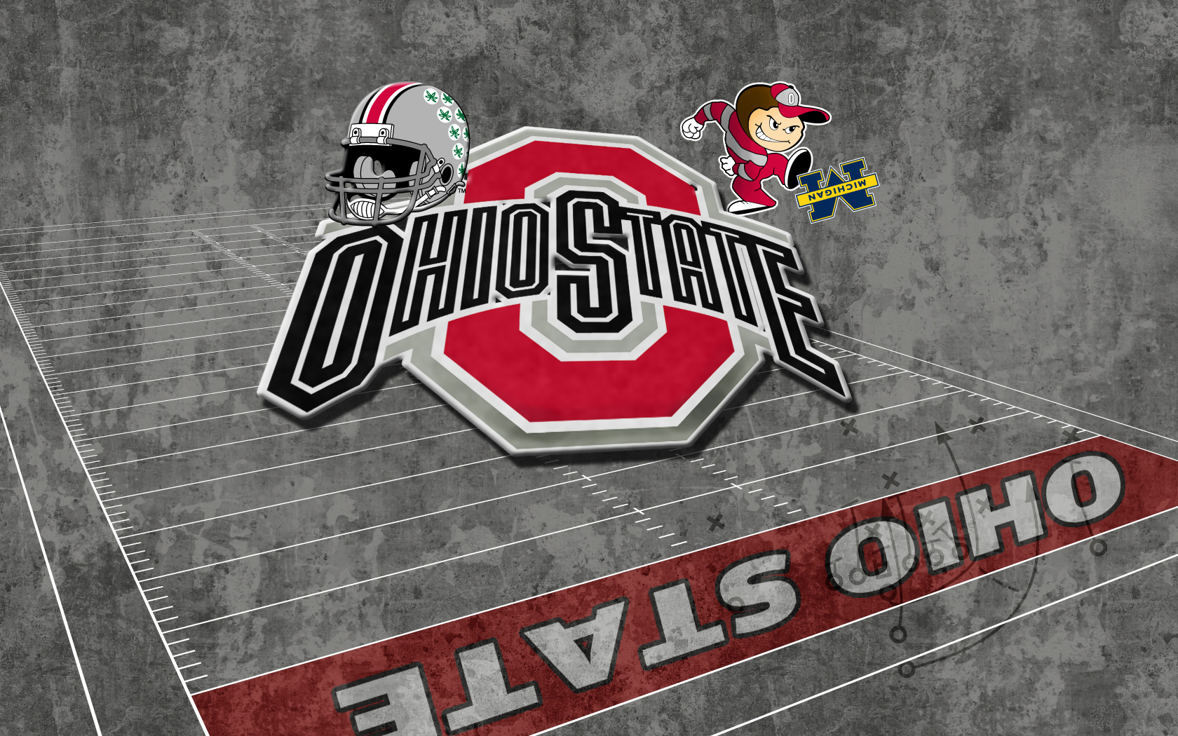 Celebrate The Game With Ohio State Amp Michigan Wallpaper