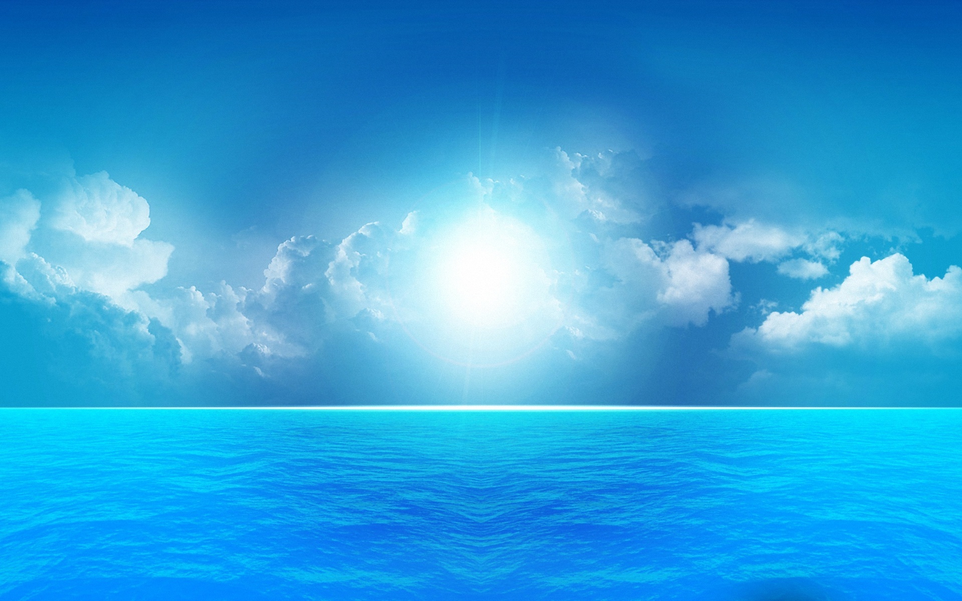 Summer A Blue Day At Sea Wallpaper HD