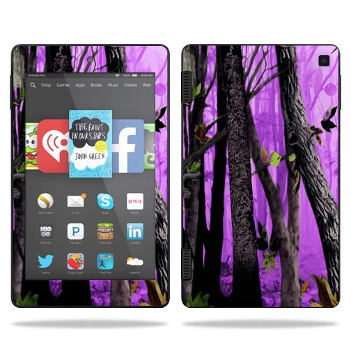 Kindle Fire HD 2nd Gen Wrap Sticker Skins Purple Tree Camo