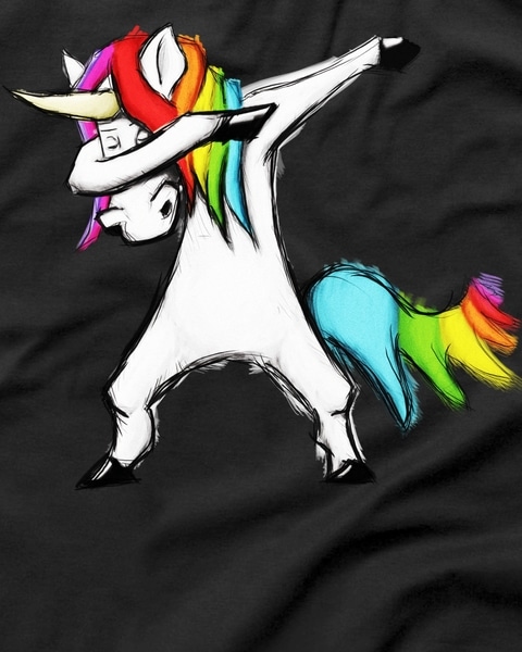 Dabbing Unicorn T Shirt TeeShirtPalace