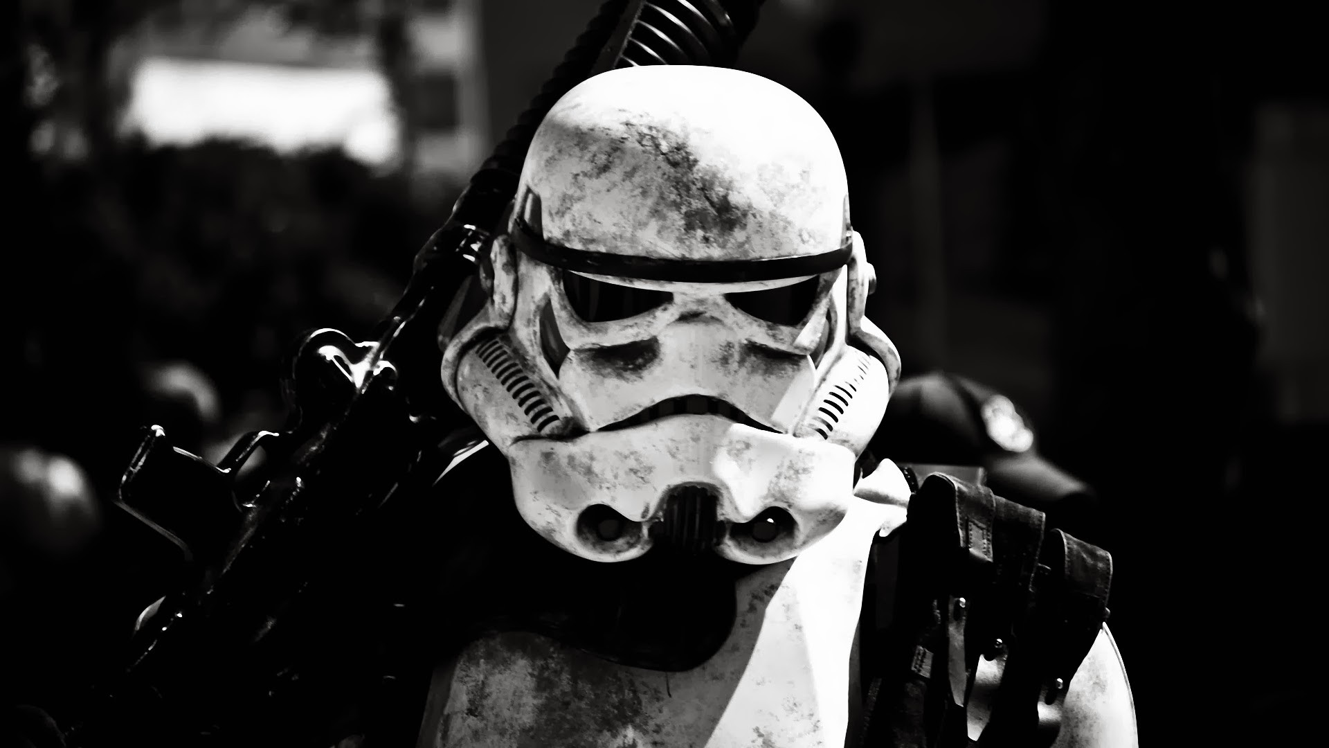 Stormtrooper Soldier Star Wars Monochrome Helmet Dirt