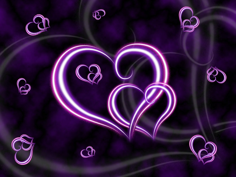 Purple Hearts Wallpaper By Lavadragon