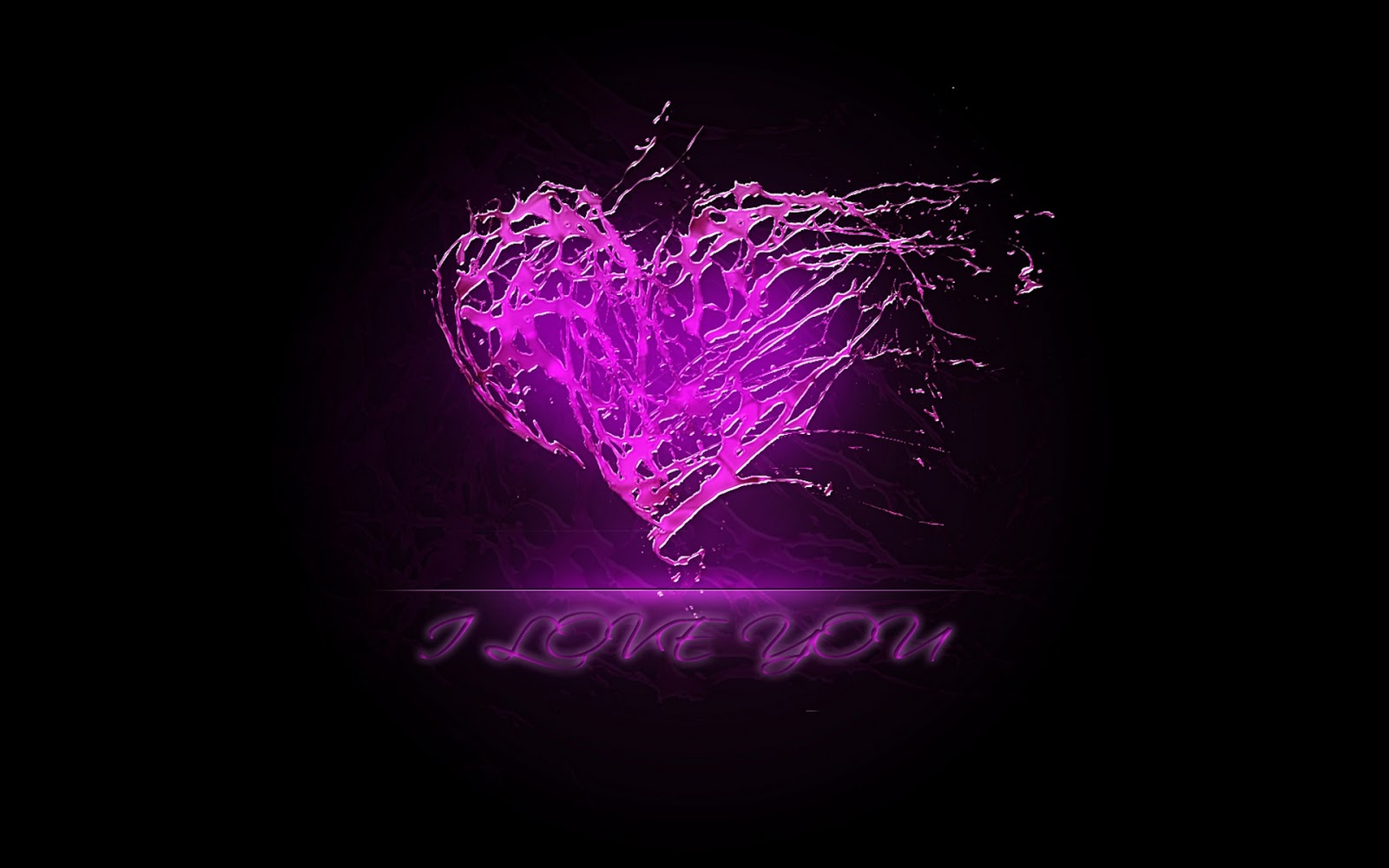 Wallpaper Purple Heart Hearts