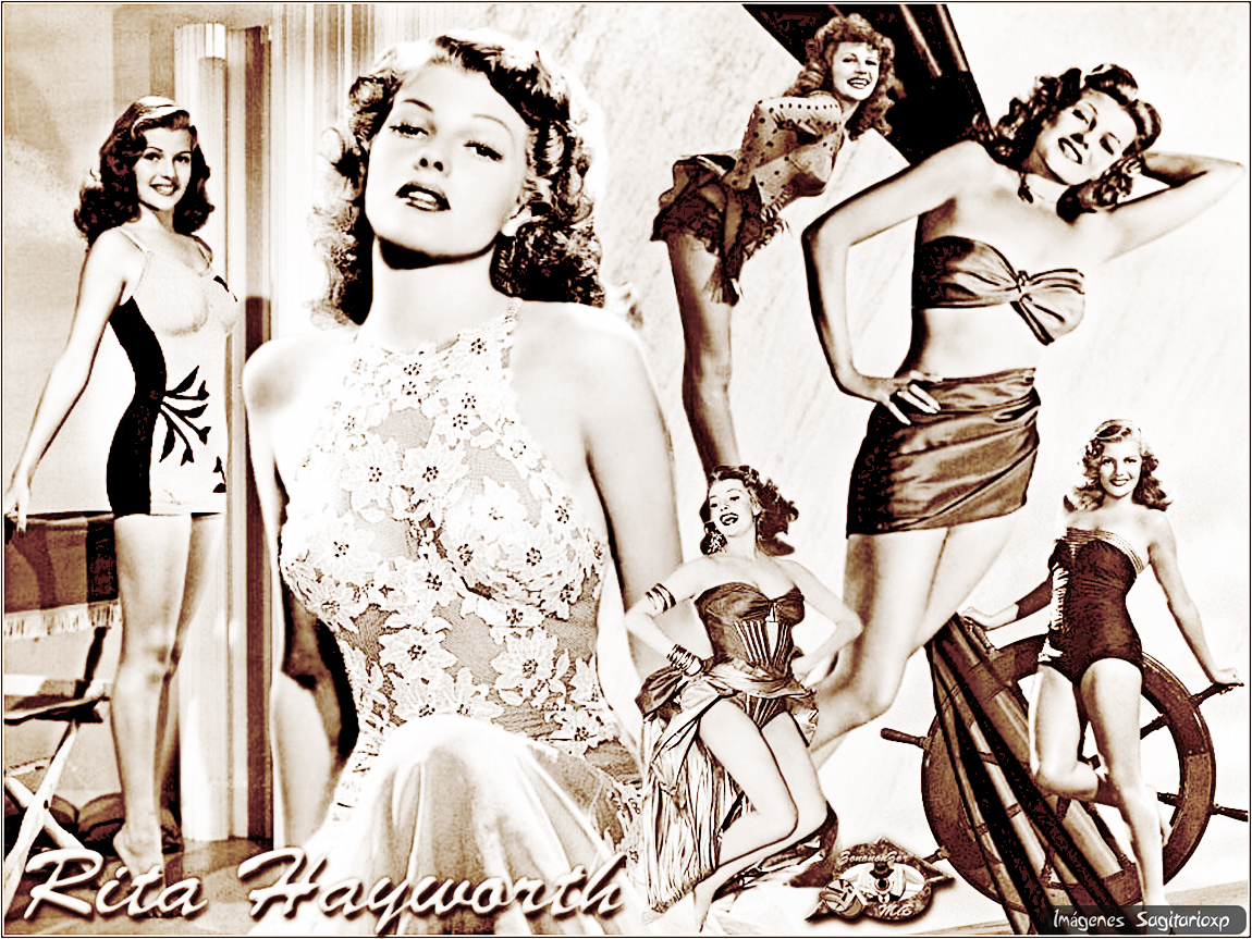 Rita Hayworth Collage Wallpaper Pin Up Im Genes Para