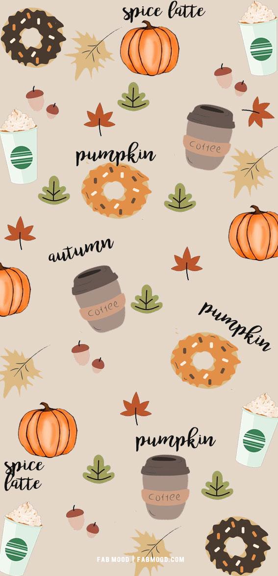 20 Cute Autumn Wallpaper Ideas Pumpkin Latte 1   Fab Mood