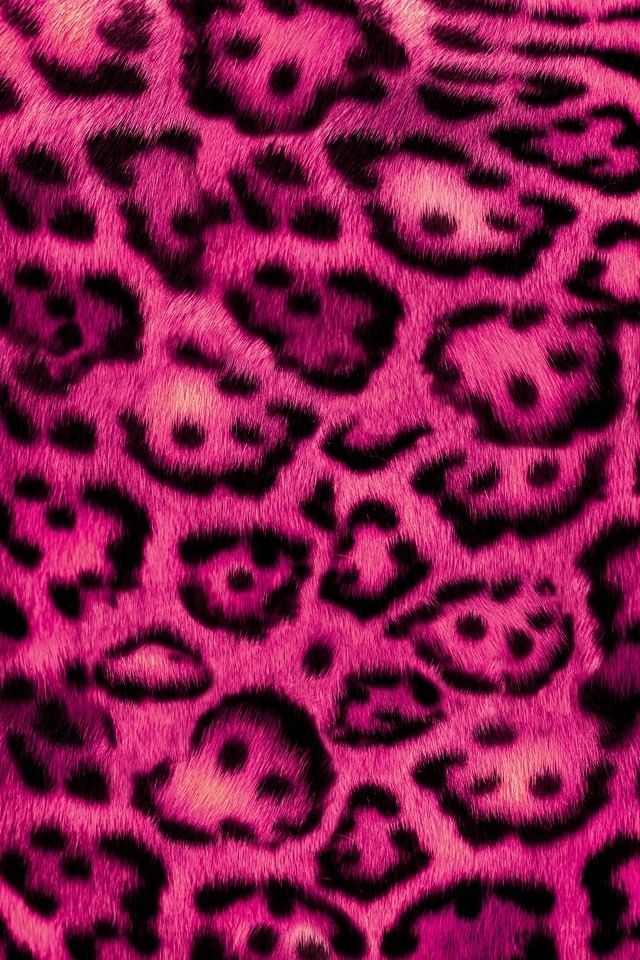 Fuzzy Pink Leopard Wallpaper