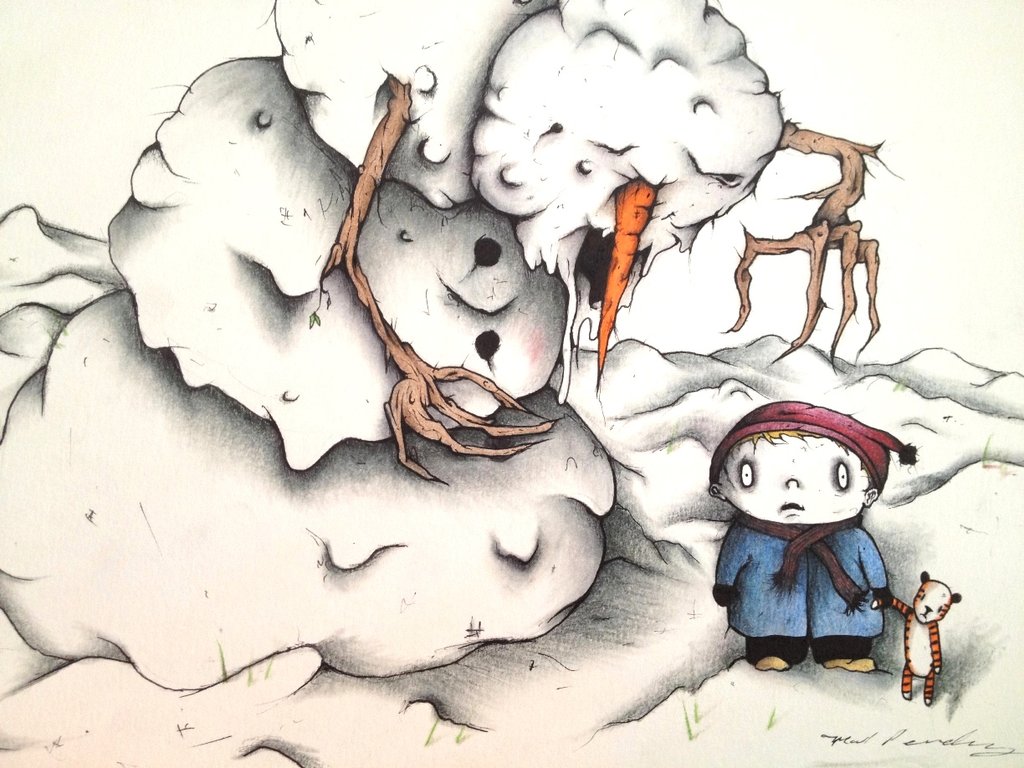 Calvin And Hobbes Snowman By Plan9xx