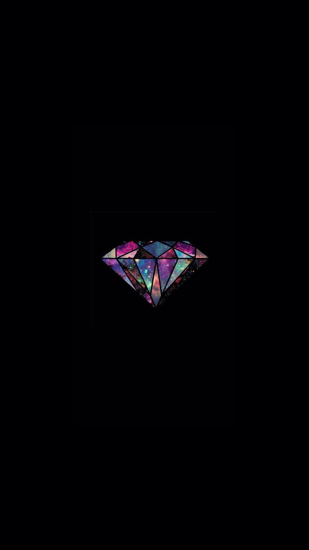 Diamond Universe Minimal Illustration iPhone HD