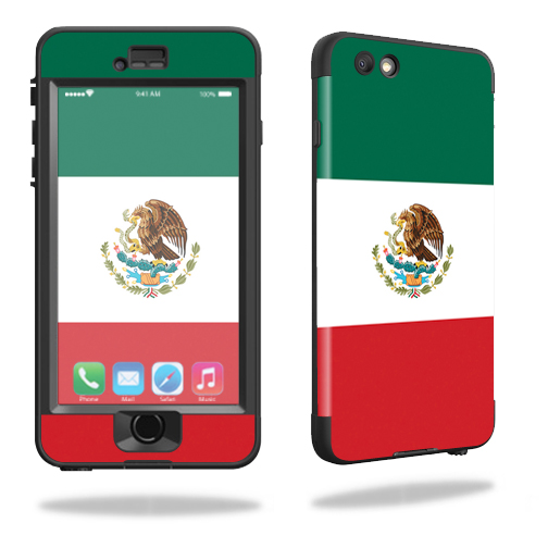 For Lifeproof iPhone 6s Plus Nuud Cover Skins Mexican Flag