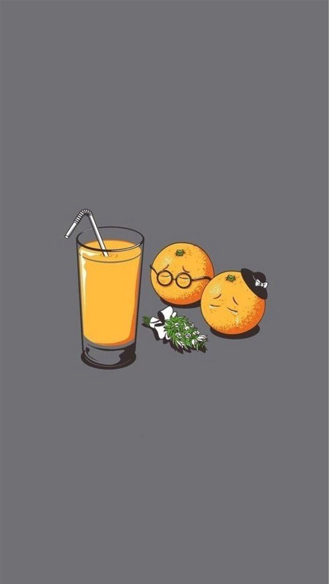 Orange Juice Funeral Funny iPhone Wallpaper