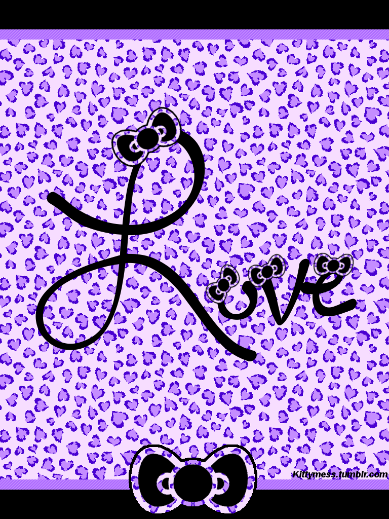 Kittymess Heart Leopard Wallpaper