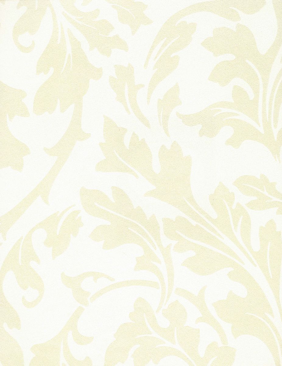 Decowunder Wallpaper Non Woven Baroque White Gold