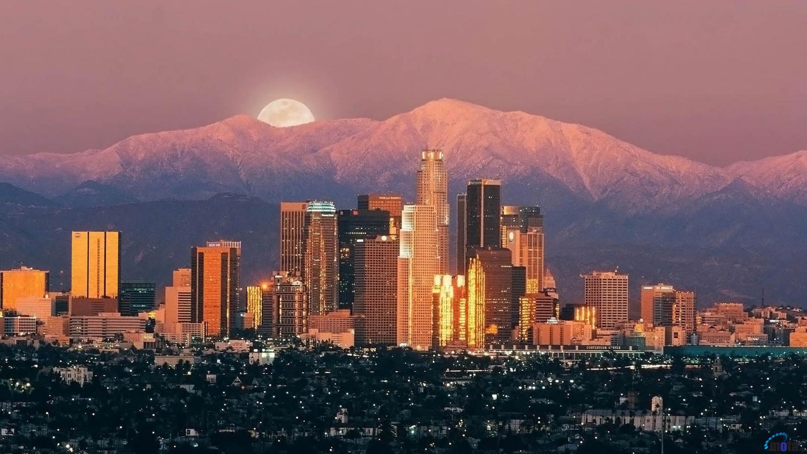 Wallpaper Twilight In Los Angeles X Widescreen