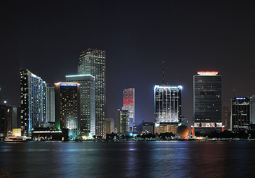Miami Night Skyline Wallpaper