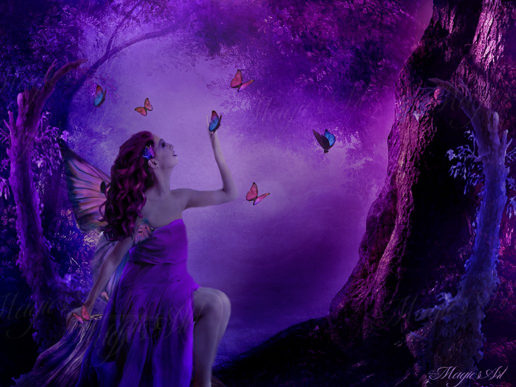 Purple Fairy By Magicsart