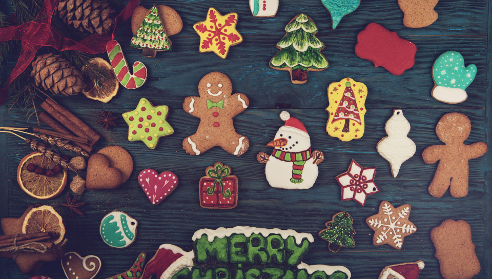 Wallpaper Christmas Cookies Breads Shapes
