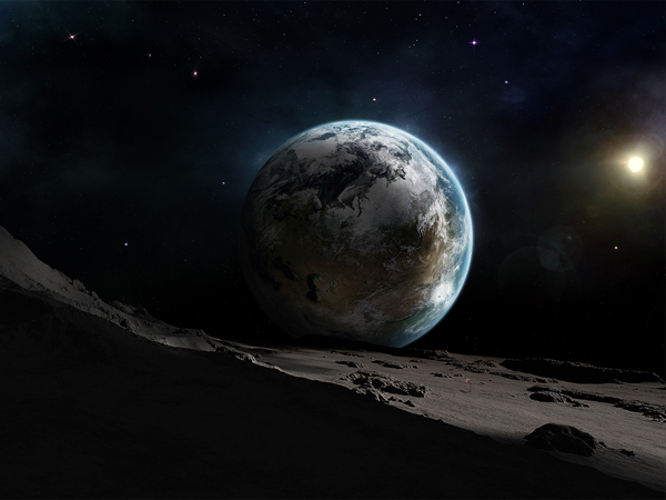 Full HD Wallpaper   Earth Moon Planets Space Stars by Rocco