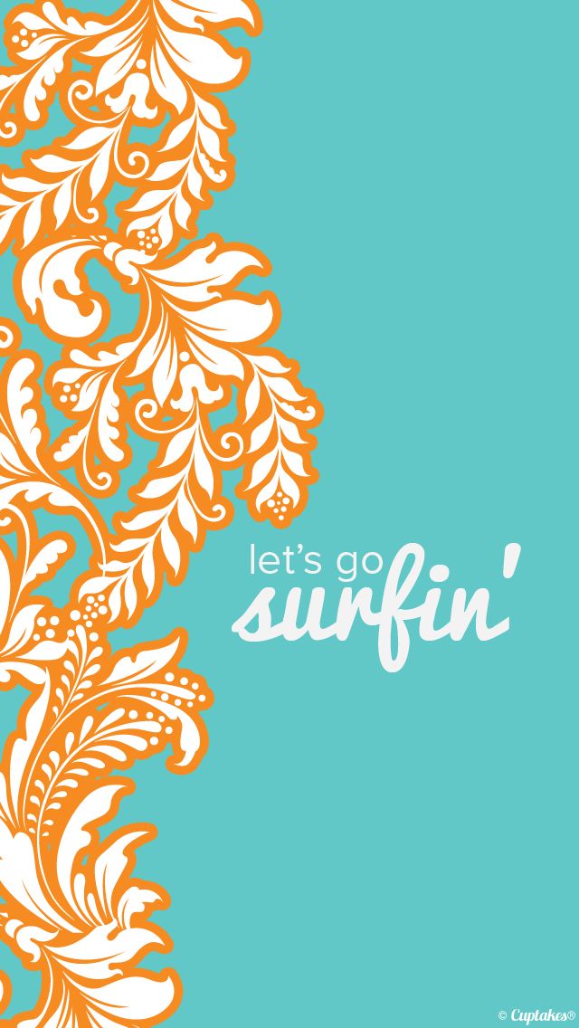 Lets Go Surfin Cuptakes Wallpaper For Girly Girls