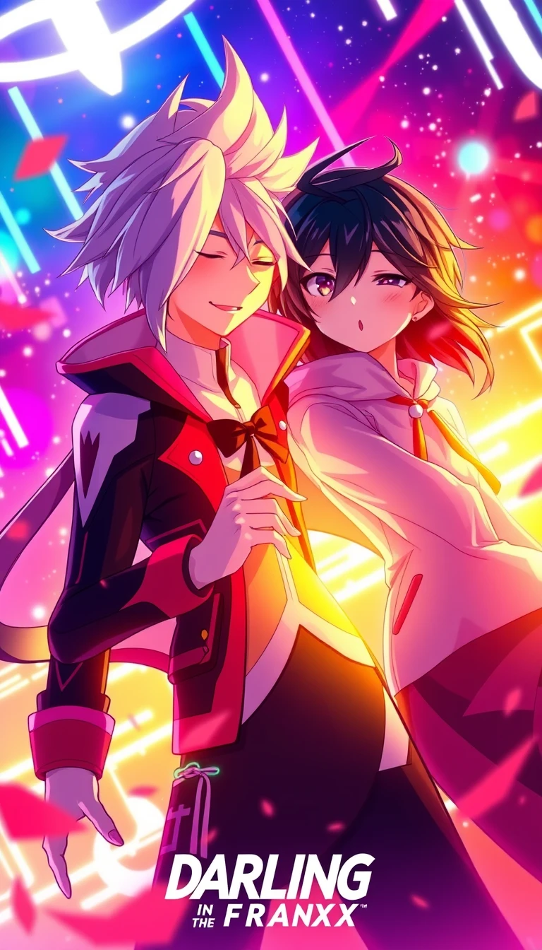 Zero Two And Hiro Phone Wallpaper