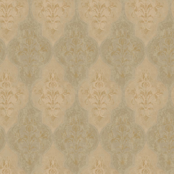 Brown Moroccan Damask Wallpaper Wall Sticker Outlet