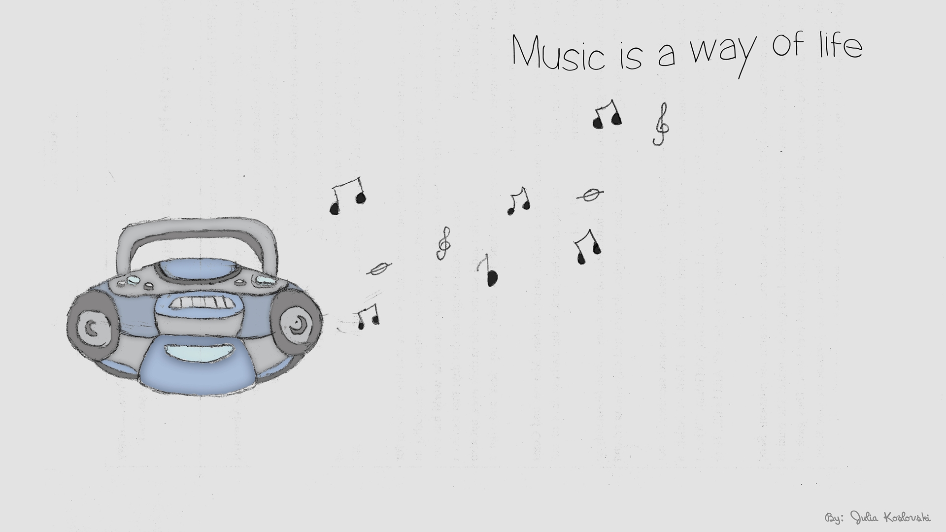 Cute Music Notes Wallpaper By