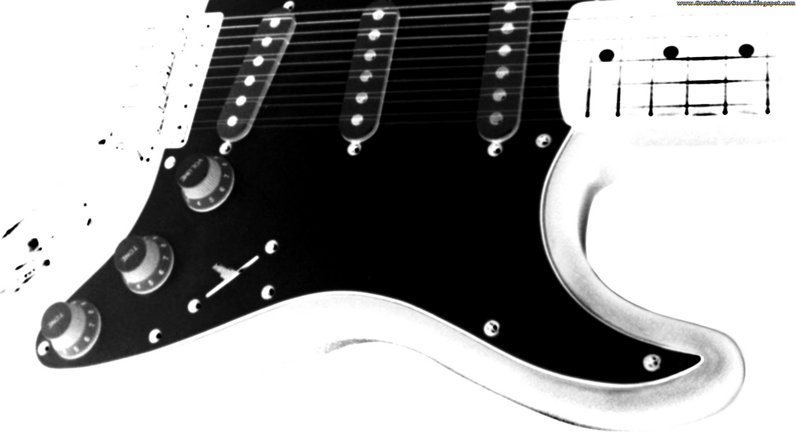 Electric Guitar Black Pickguard Background HD Music Desktop