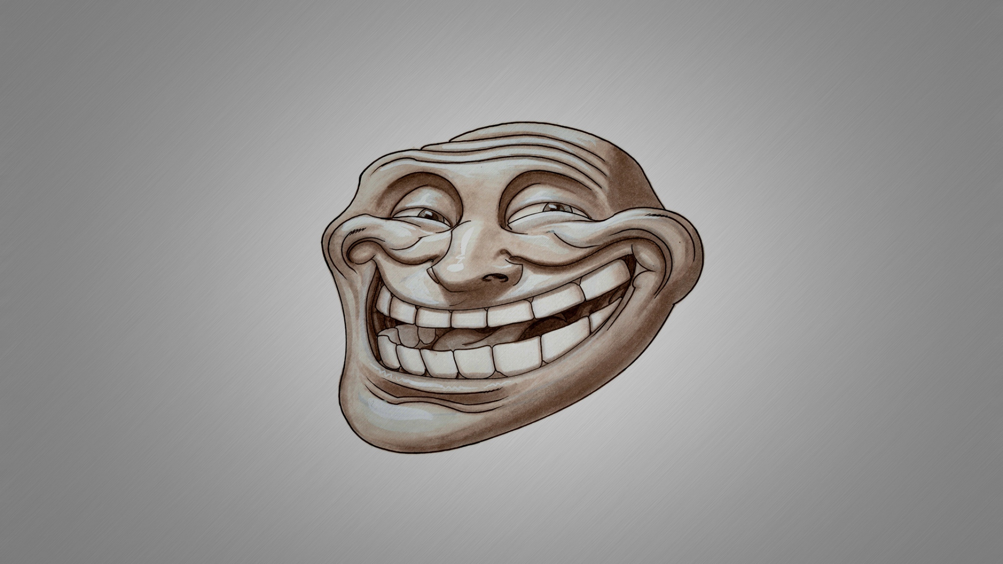Wallpaper Troll Face Smile HD Background