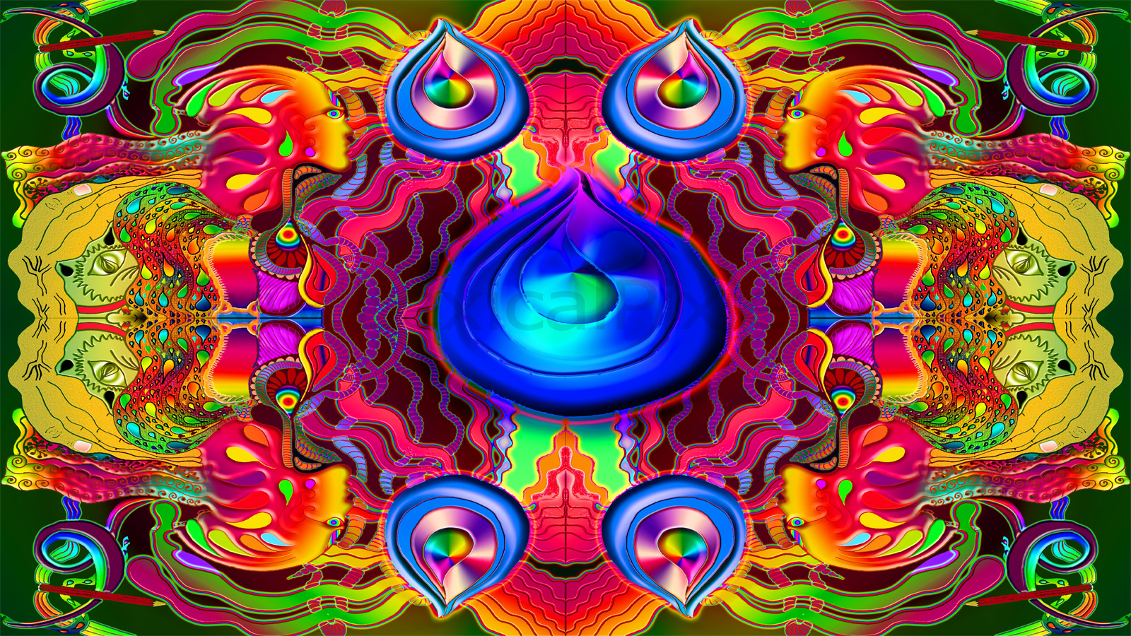 Colorful Trippy Wallpaper HD Background
