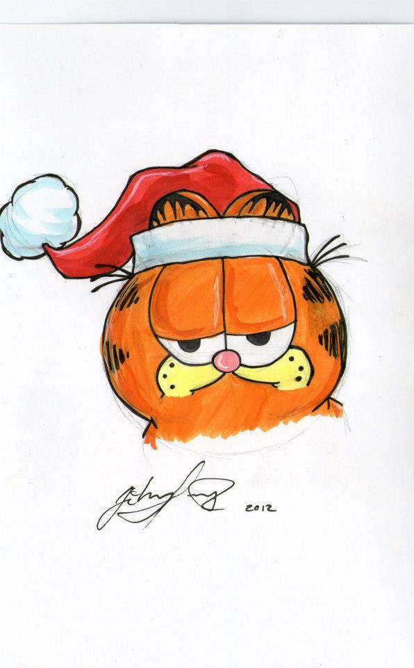 Garfield Christmas Card By Johnnyism