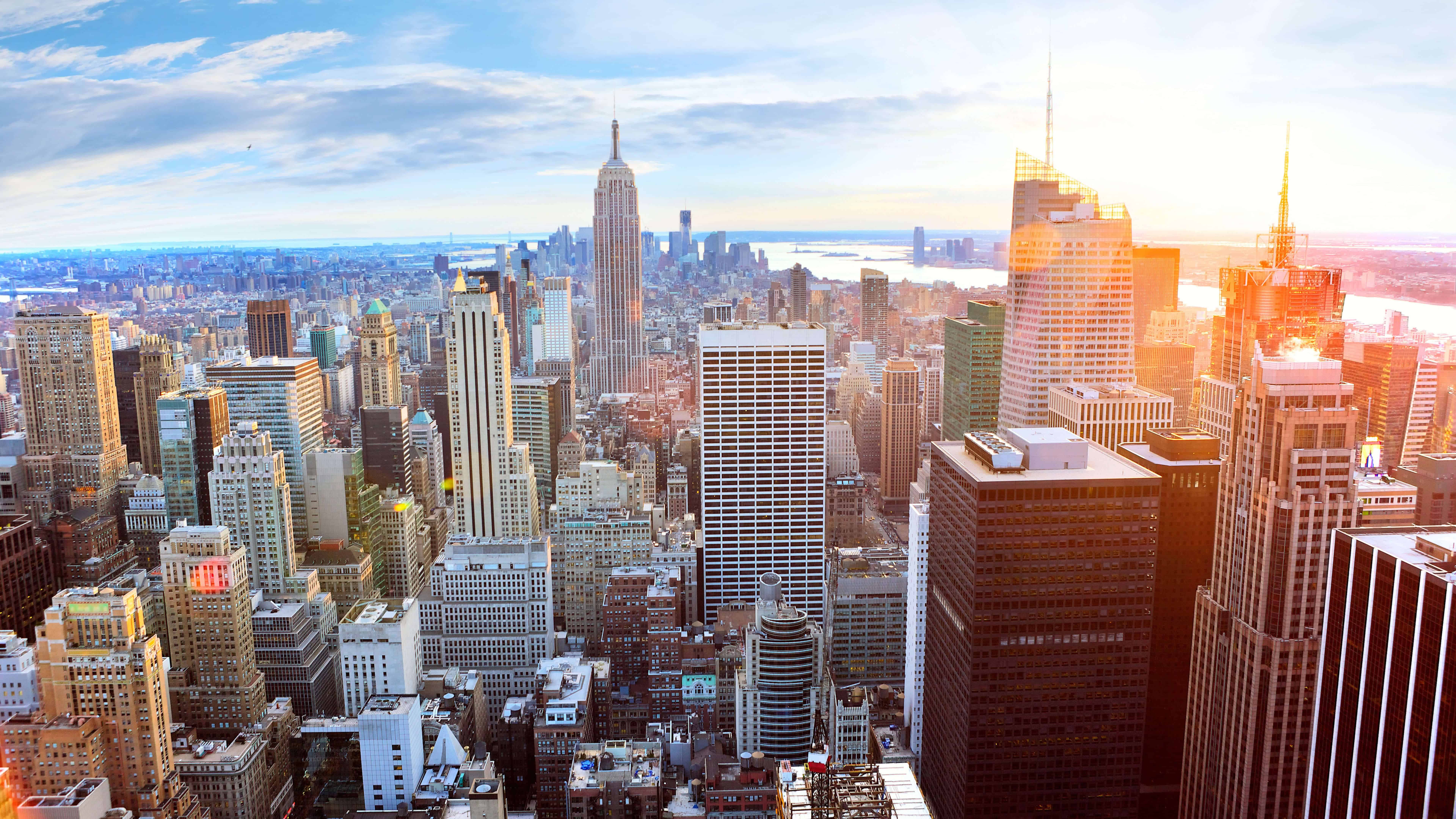 New York Cityscape Sunrise UHD 8K Wallpaper Pixelz