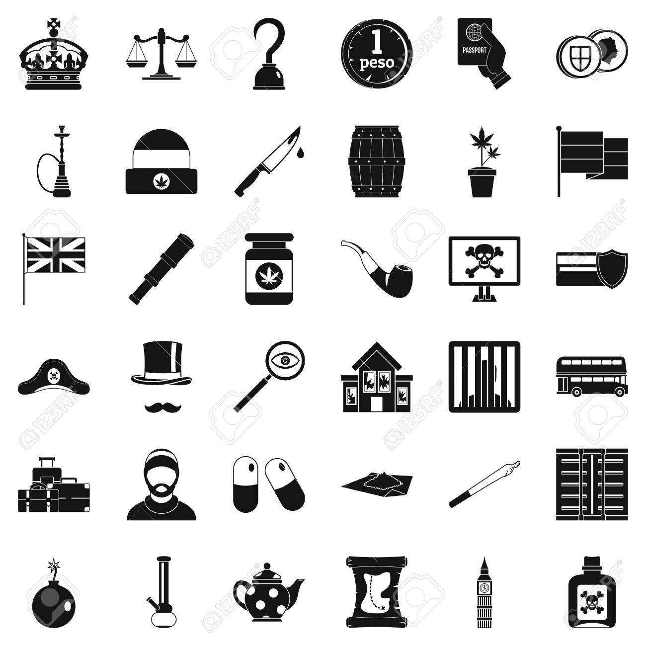 free-download-insult-icons-set-simple-style-isolated-on-plain