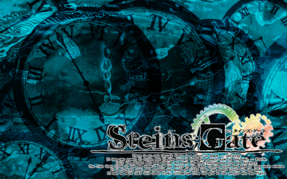 Steins Gate Clocks And Logo Wallpaper By Nanayaemiya