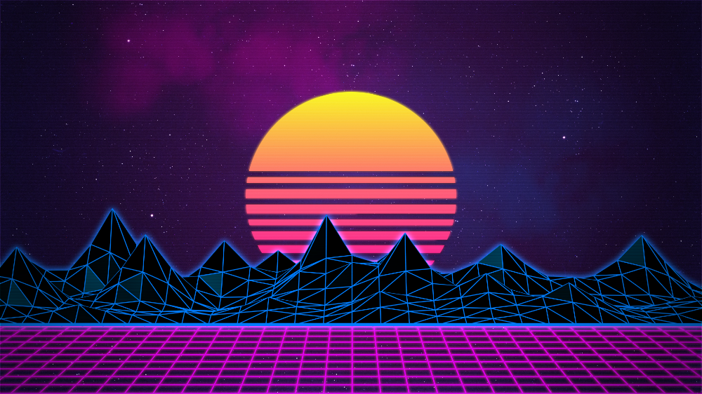 Free download Retrowave Neon 80s Background 4K by Rafael