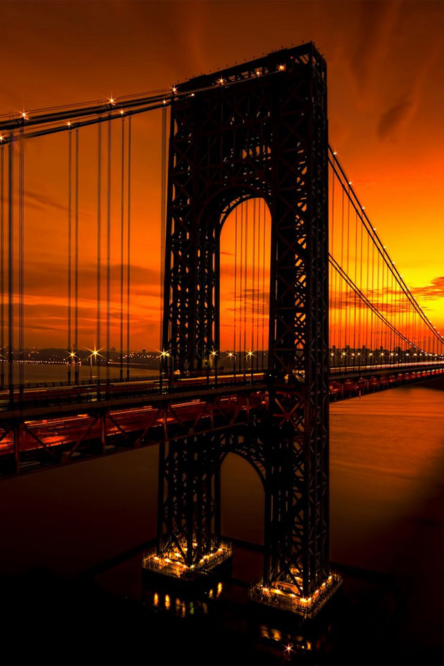 President George Washington Bridge iPhone Wallpaper Background