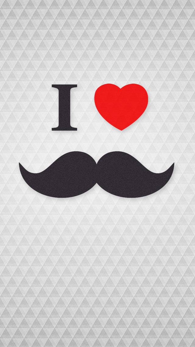 Love Mustache iPhone 5s Wallpaper Best Cool
