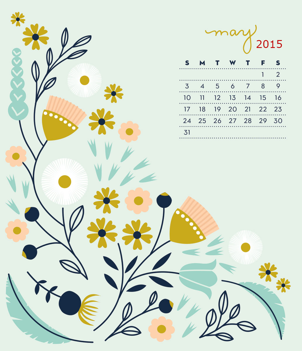 May Calendar Wallpaper HD Happy Holidays
