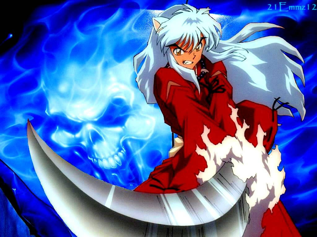 Inuyasha Blue Flames 406vatp9xs2bud7n Wallpaper