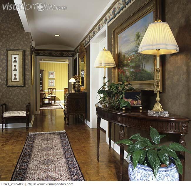 Entry Hall To Dining Room Wallpaper And Border Traditional