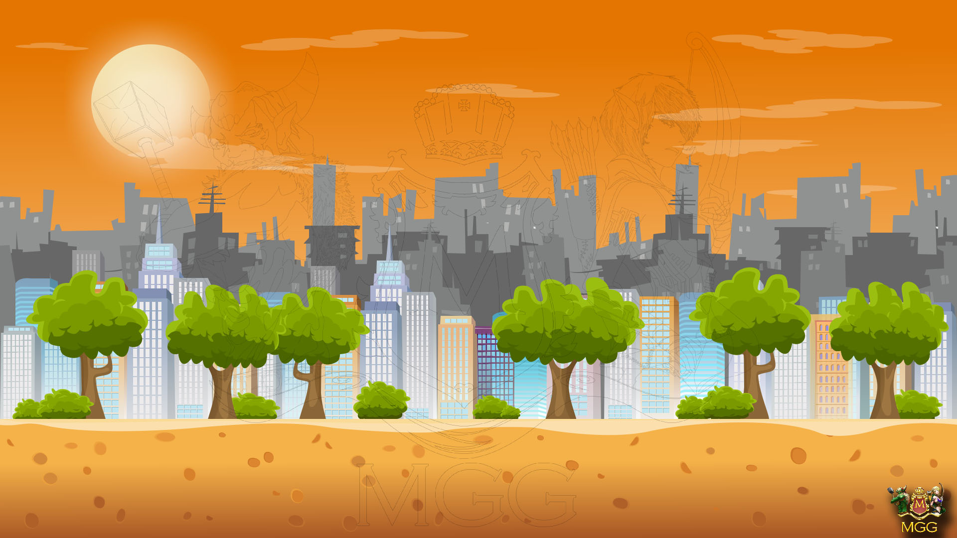 Royalty Game Background Parallax And Stackable