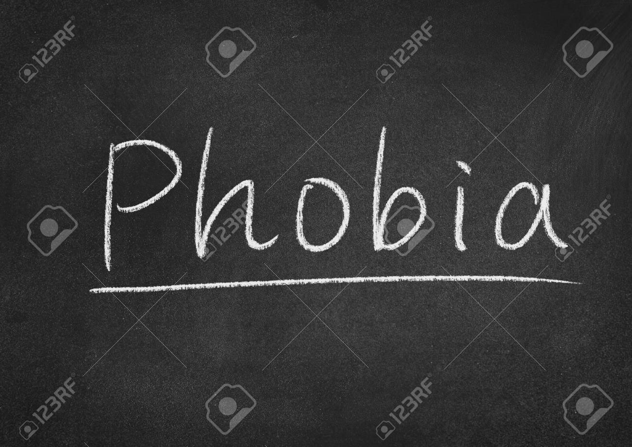 Free Download Phobia Concept Word On A Blackboard Background Stock