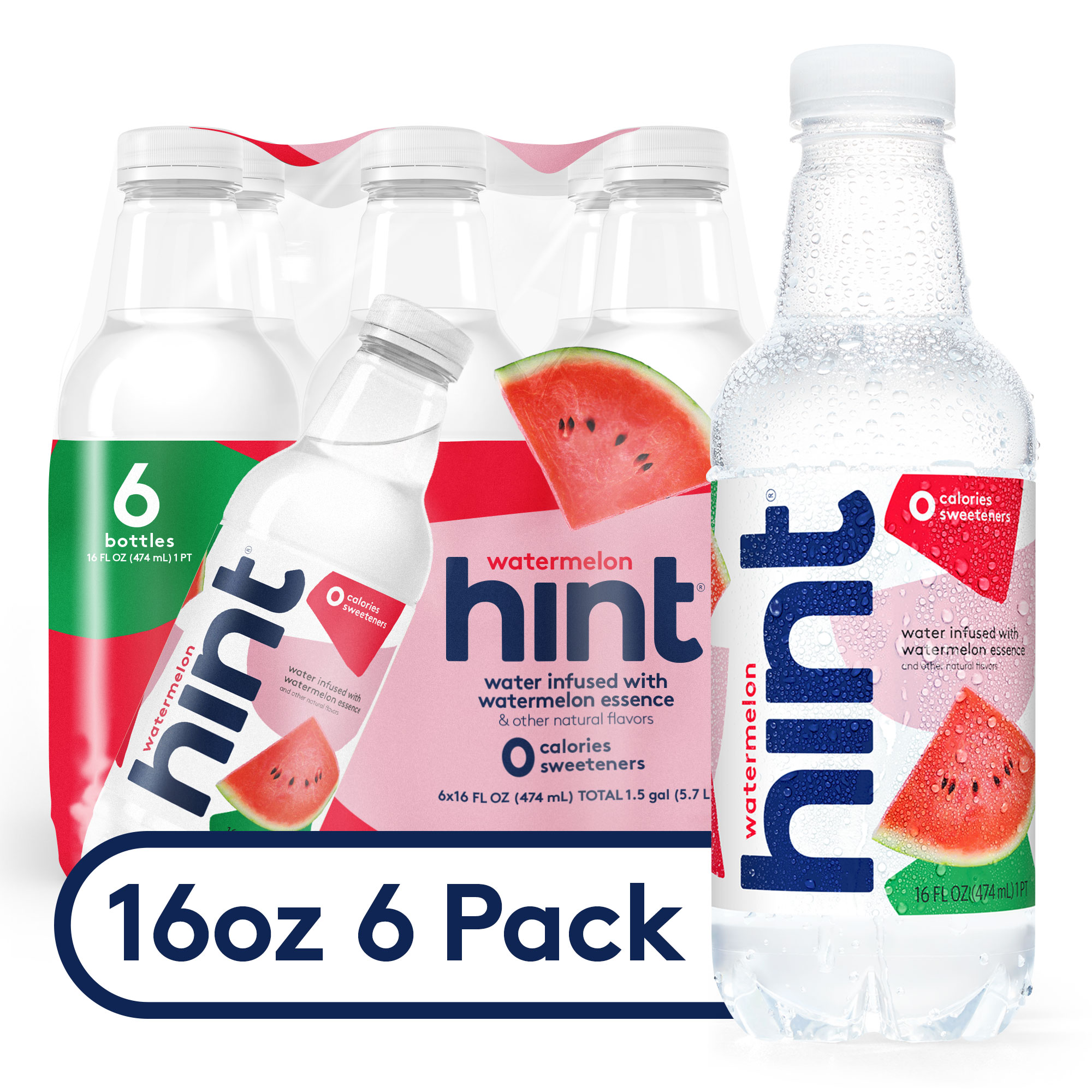 Hint Watermelon Flavored Water Pack Fl Oz Bottles Walmart