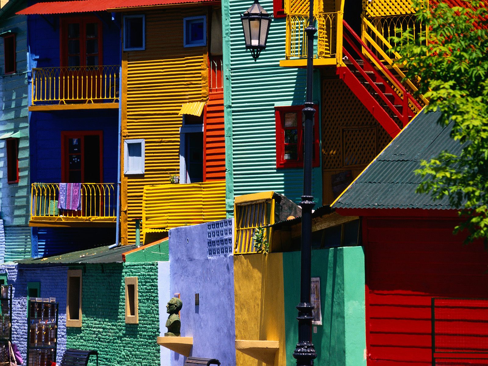 Wallpaper Argentina Buenos Aires Colorful Houses